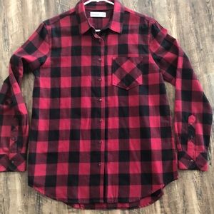 Nevada red/black plaid long sleeve shirt